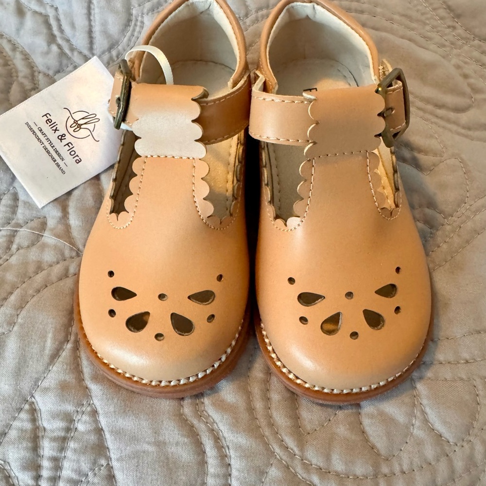 Tan Kids Dress Shoes